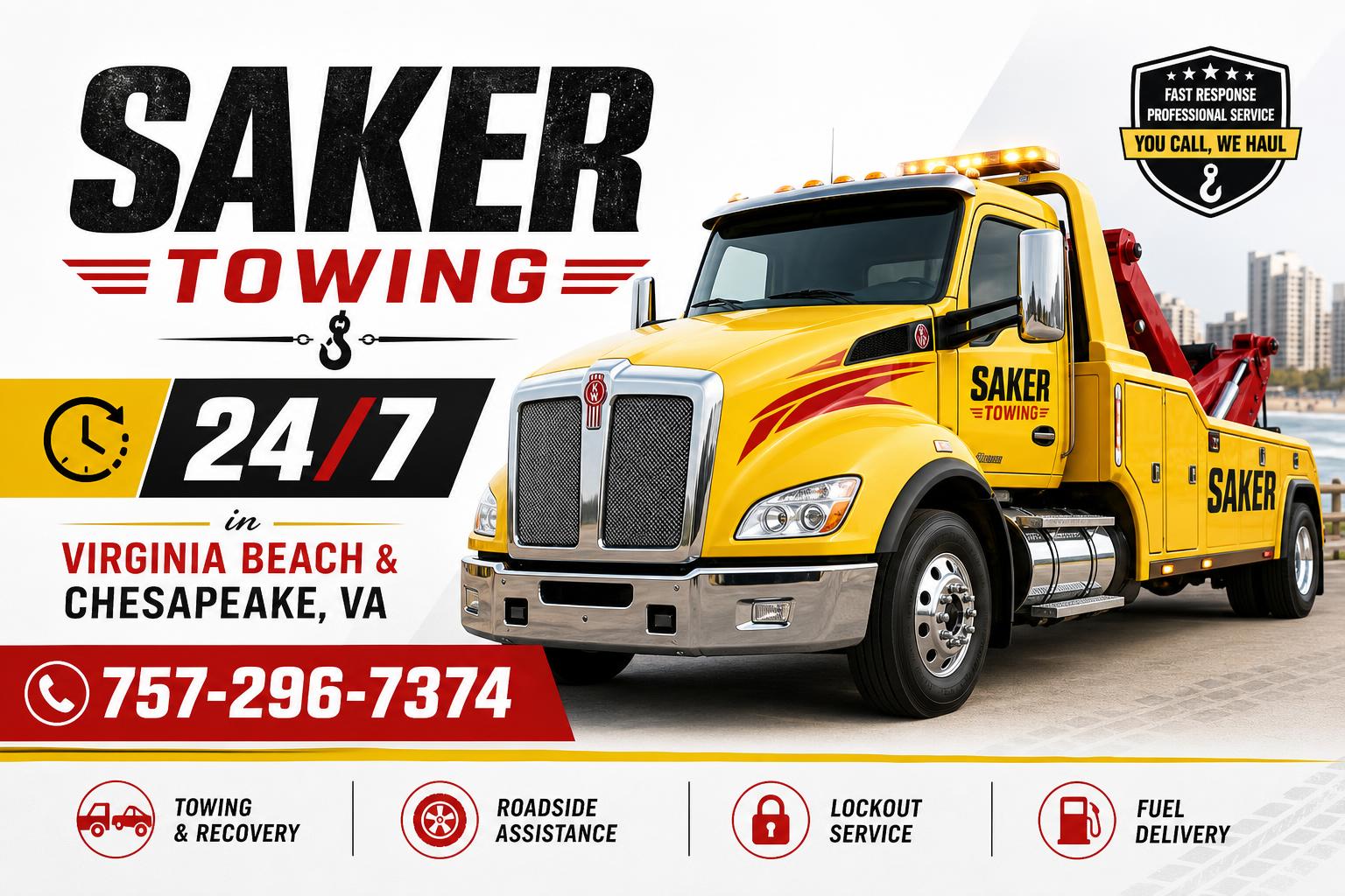Saker Towing logo